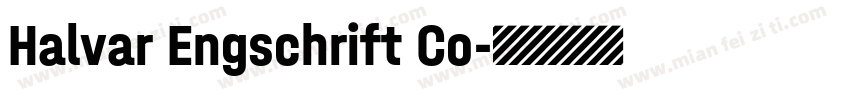 Halvar Engschrift Co字体转换